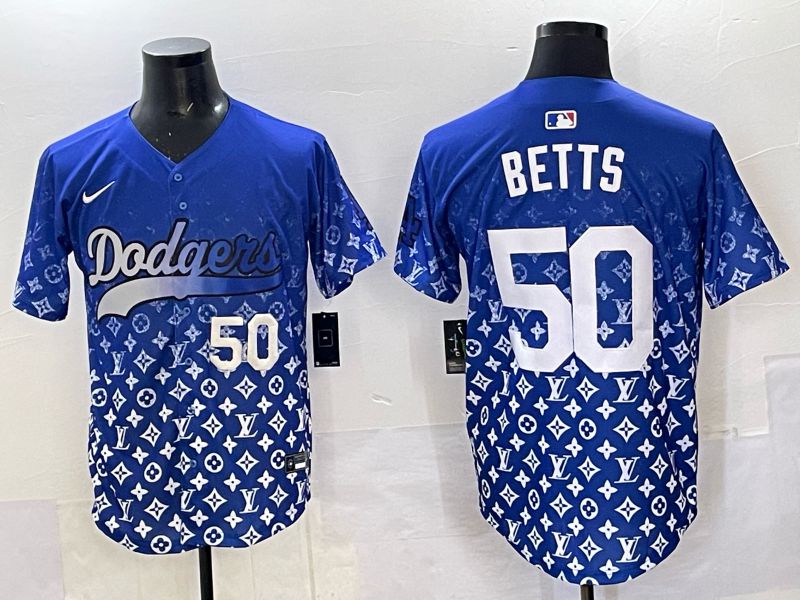 Men Los Angeles Dodgers #50 Betts Blue Nike 2025 MLB jersey 06->pittsburgh pirates->MLB Jersey